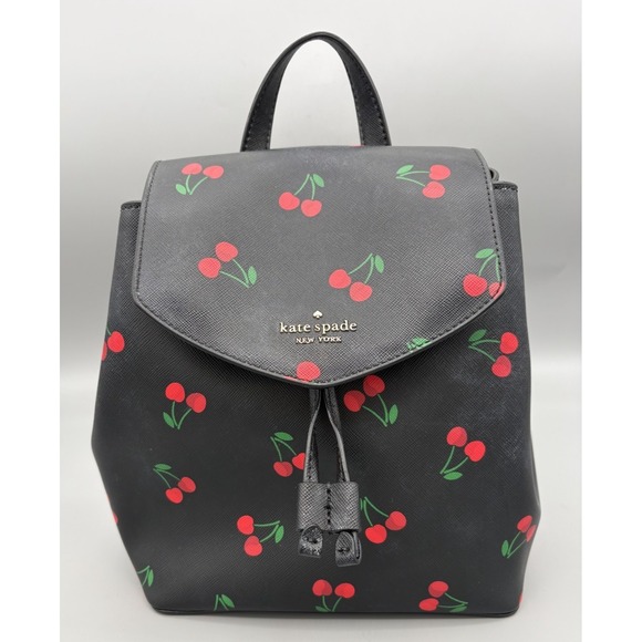 kate spade new york Handbags - Kate Spade New York Black Red Cherries Womens Purse Bag with Straps Faux Leather